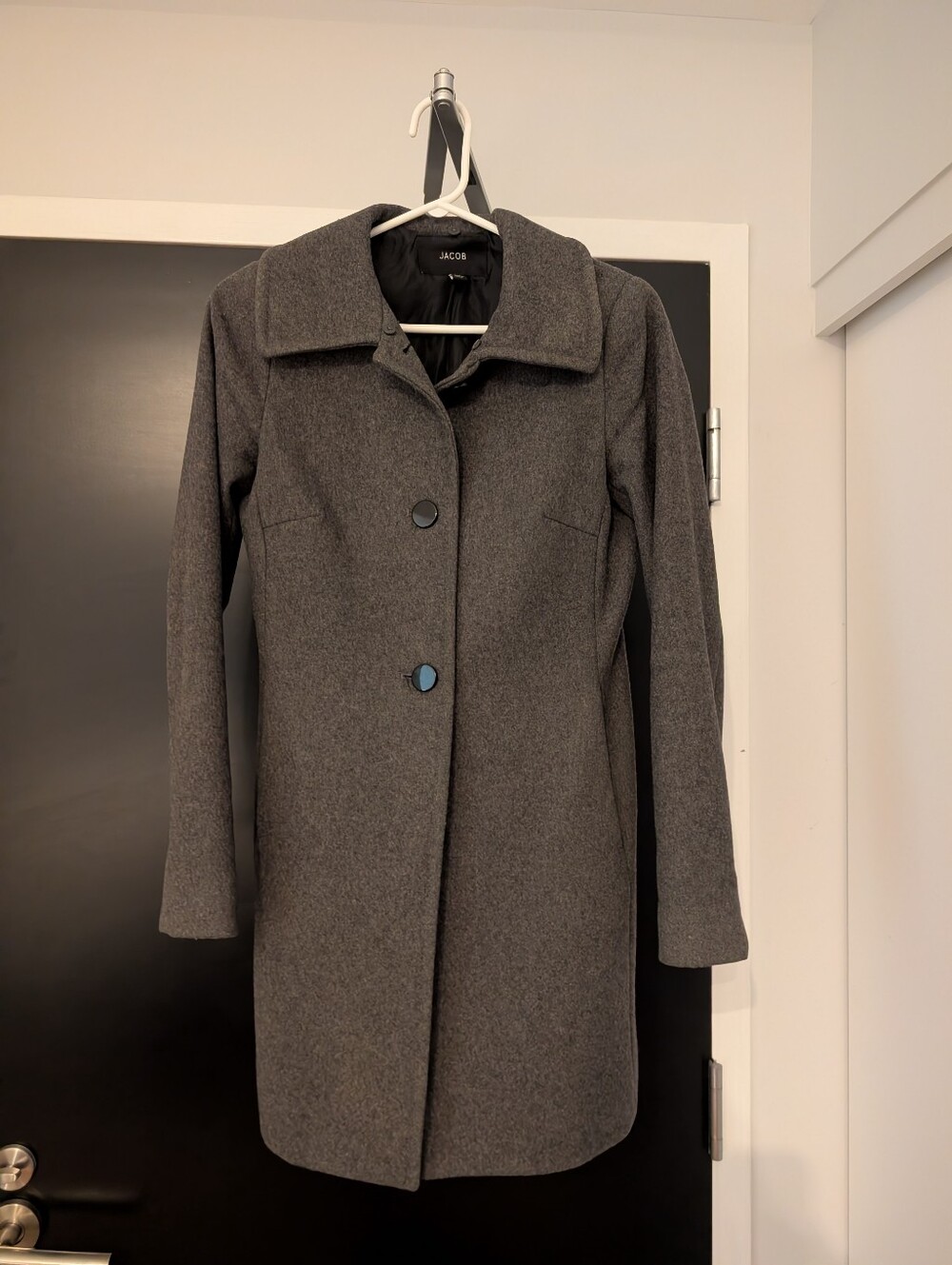 Jacob Vintage Dark Gray Wool Coat